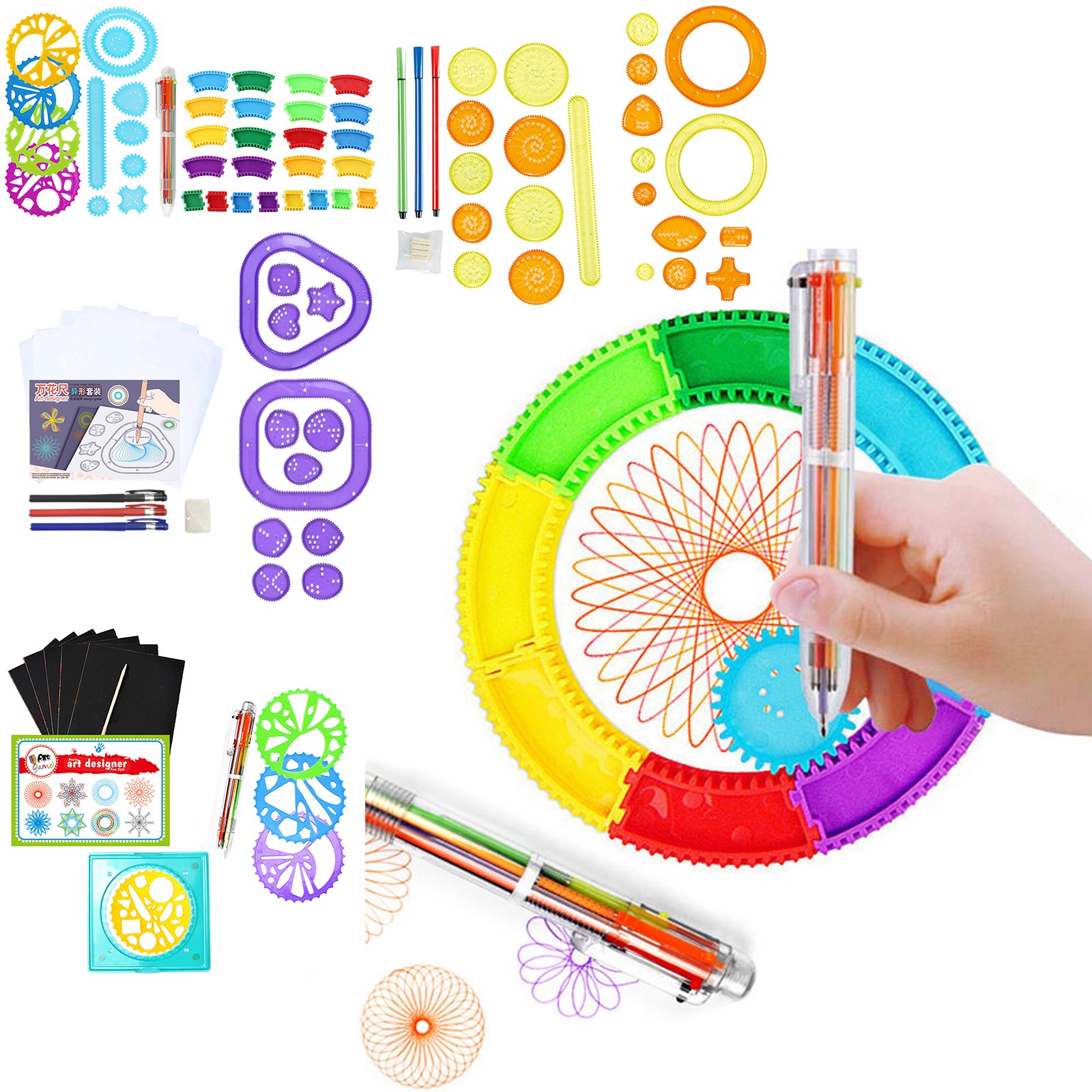 Kids Education Gift - 다채로운 스피로그래프 세트 어린이 마법 미술