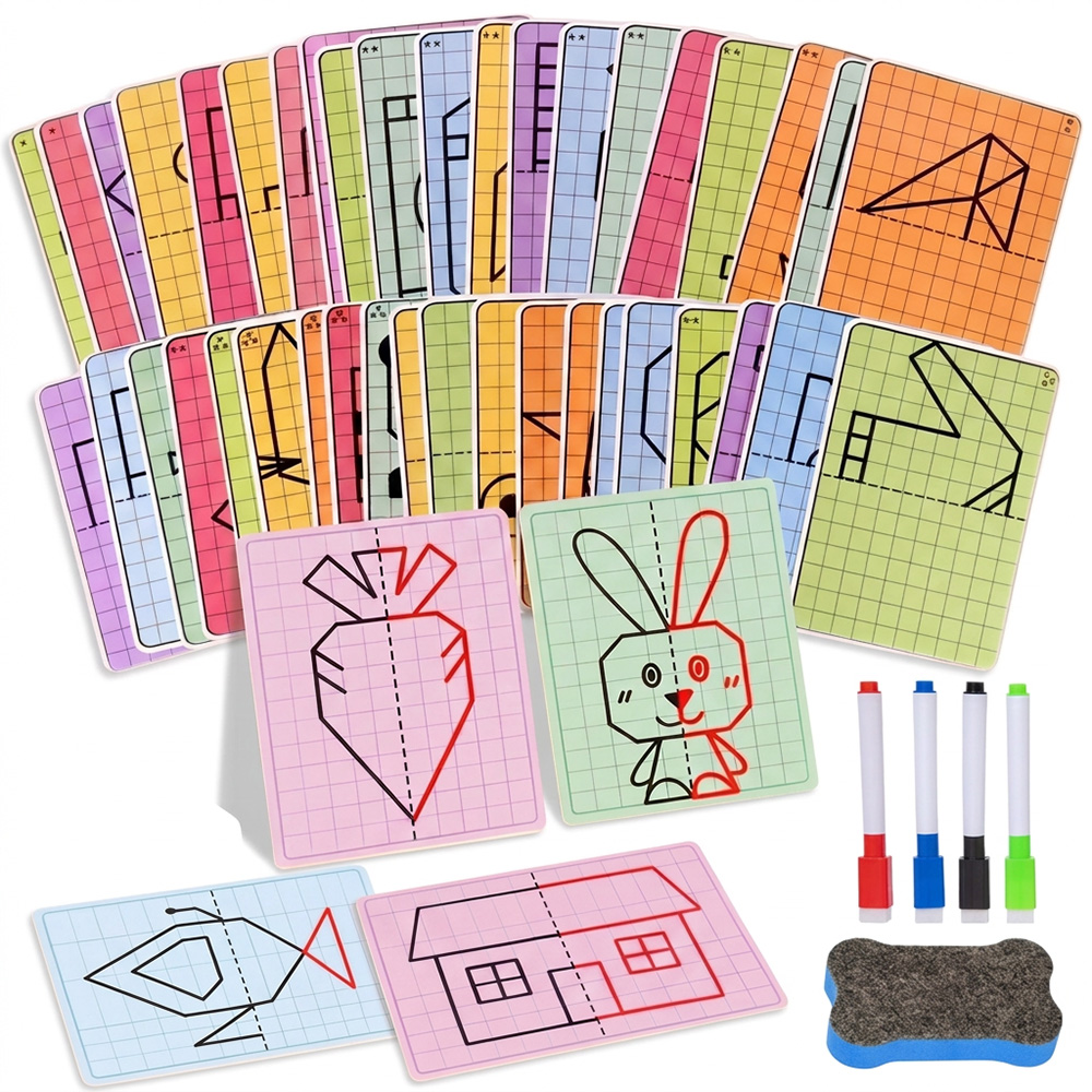 Learning Workbook Preschool - 어린이 체크무늬 대칭 그림 장난감 30페이지