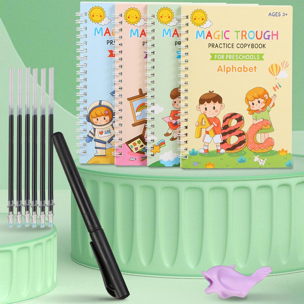 Learning Workbook Preschool - 마법 연습 교본 어린이용 재사용 가능