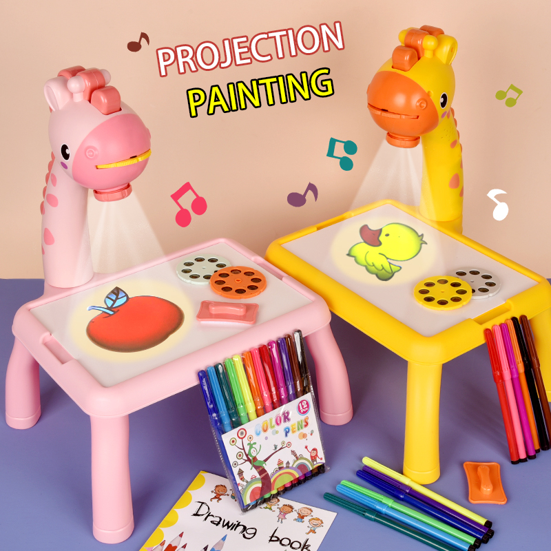Drawing Projector Kids - 전기 사슴 프로젝션 드로잉 보드 다기능