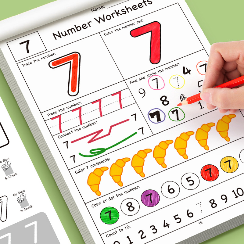 32페이지짜리 그림이 포함된 수학 학습서, 0-12 숫 - Learning Workbook Preschool 리뷰 및 가격