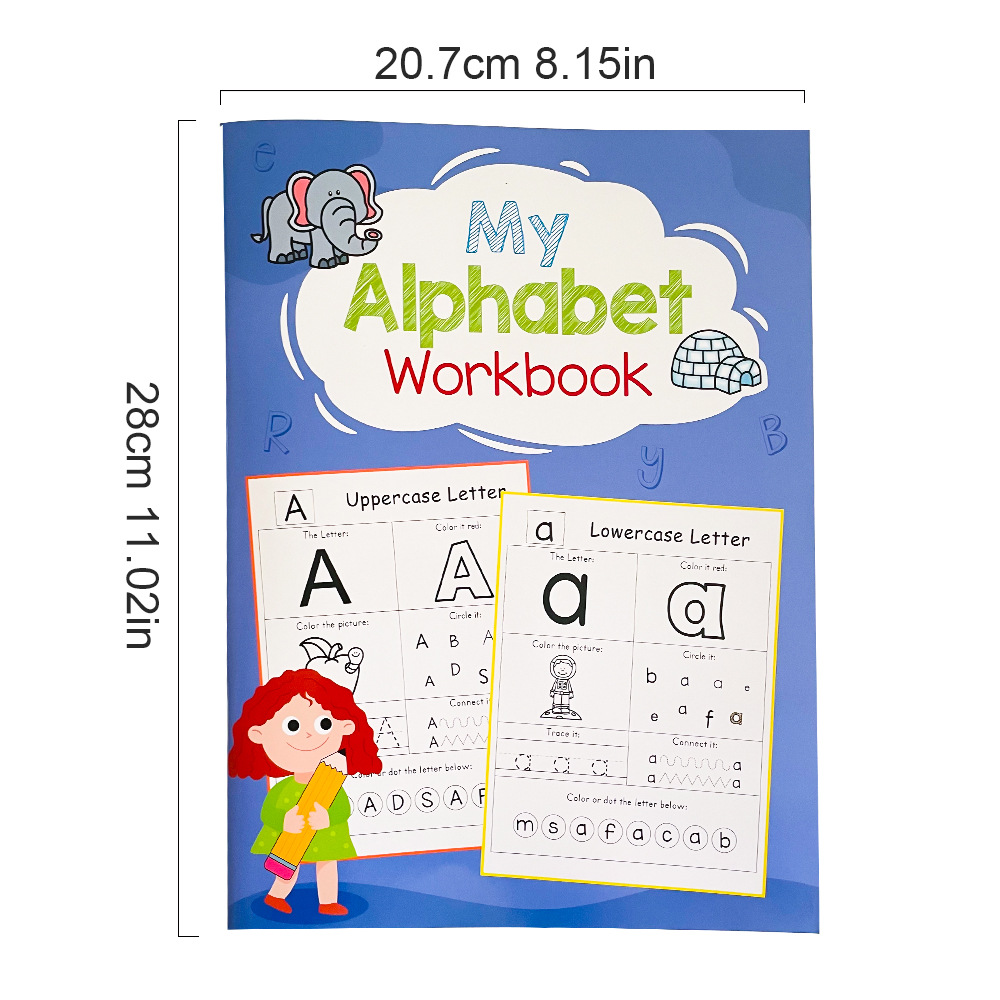 54 페이지 문자 A-Z 알파벳 파닉스 연습 워크북 유 - Learning Workbook Preschool 리뷰 및 가격