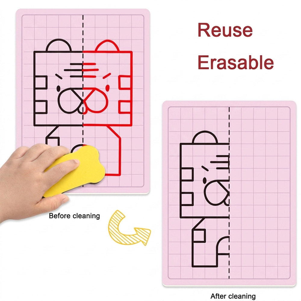 어린이 체크무늬 대칭 그림 장난감 30페이지 사전 쓰기 - Learning Workbook Preschool 리뷰 및 가격