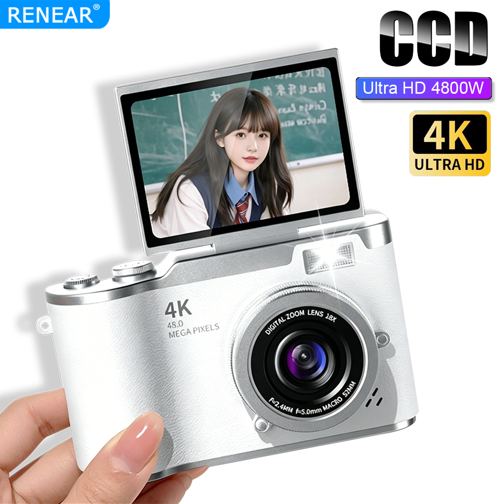 휴대용 4K CCD 디지털 카메라 HD 48MP 플립  - Kids Physical Education Videos 리뷰 및 가격