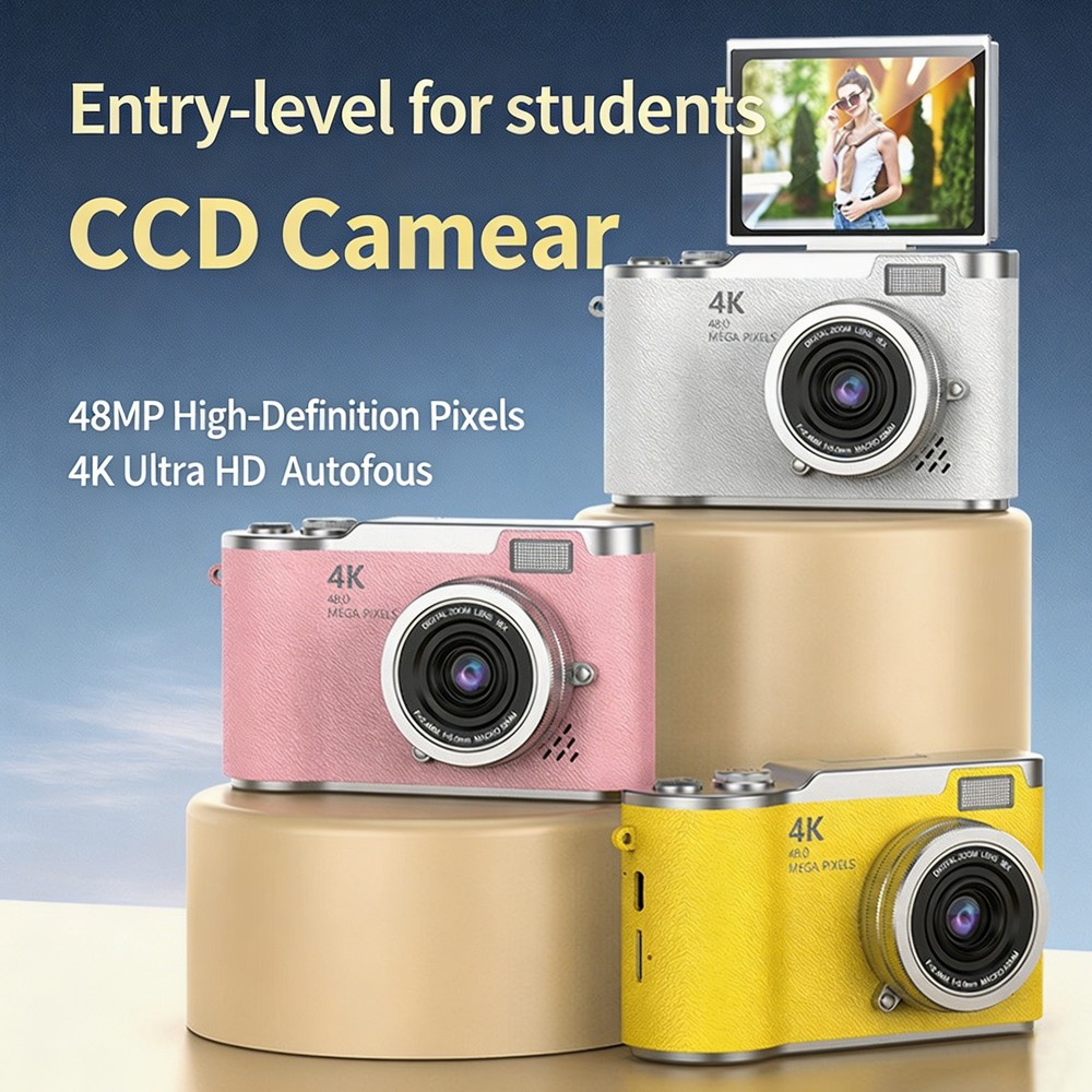 휴대용 4K CCD 디지털 카메라 HD 48MP 플립  - Kids Physical Education Videos 리뷰 및 가격