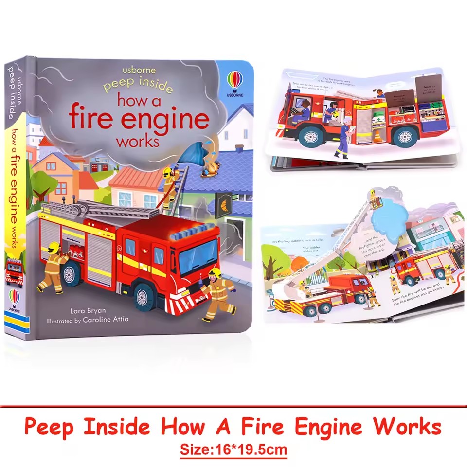 Usborne Peep Inside How A Fire - English Kids Education 리뷰 및 가격