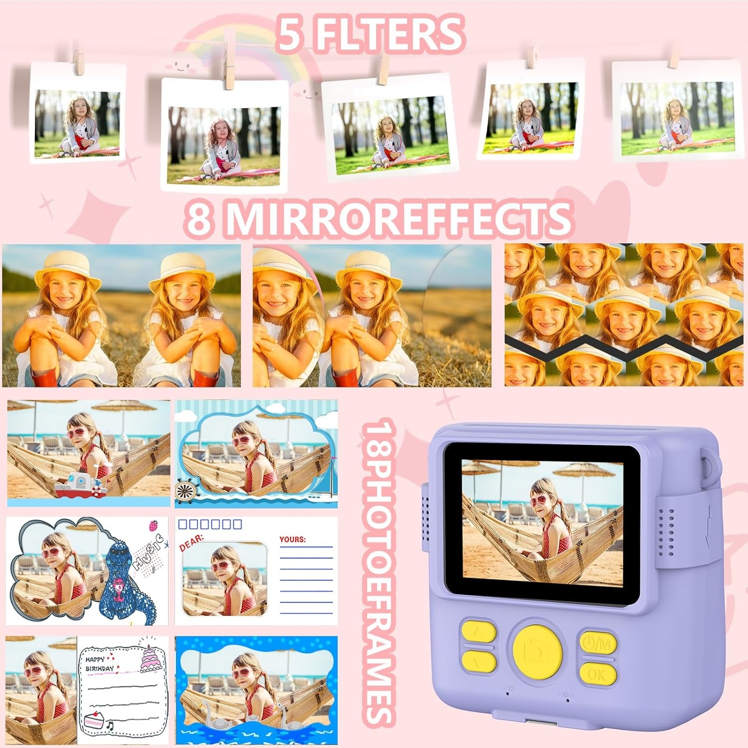 어린이용 즉석 프린트 카메라, 크리스마스 생일 선물,  - Kids Physical Education Videos 리뷰 및 가격