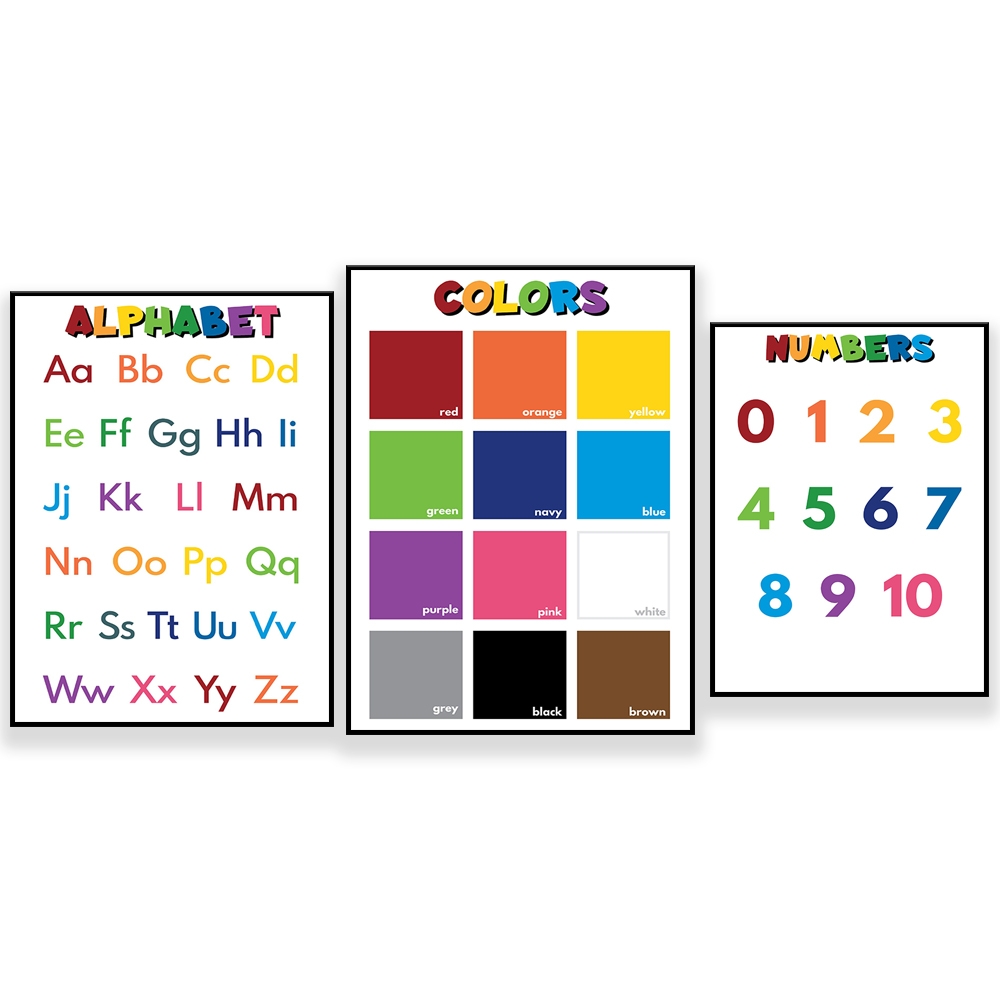 색깔 이름, 알파벳, 숫자(어린이용), 교육용 포스터, - Kids Education Name 리뷰 및 가격