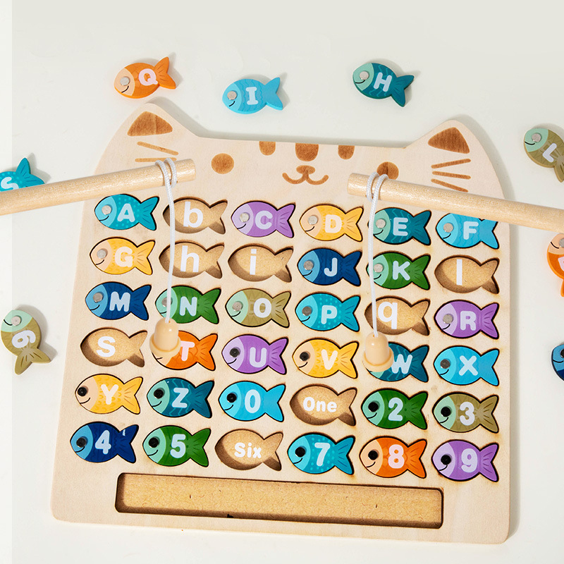 나무 자석 낚시 게임 어린이 ABC 숫자 알파벳 매칭  - Abc Kids Early Education 리뷰 및 가격