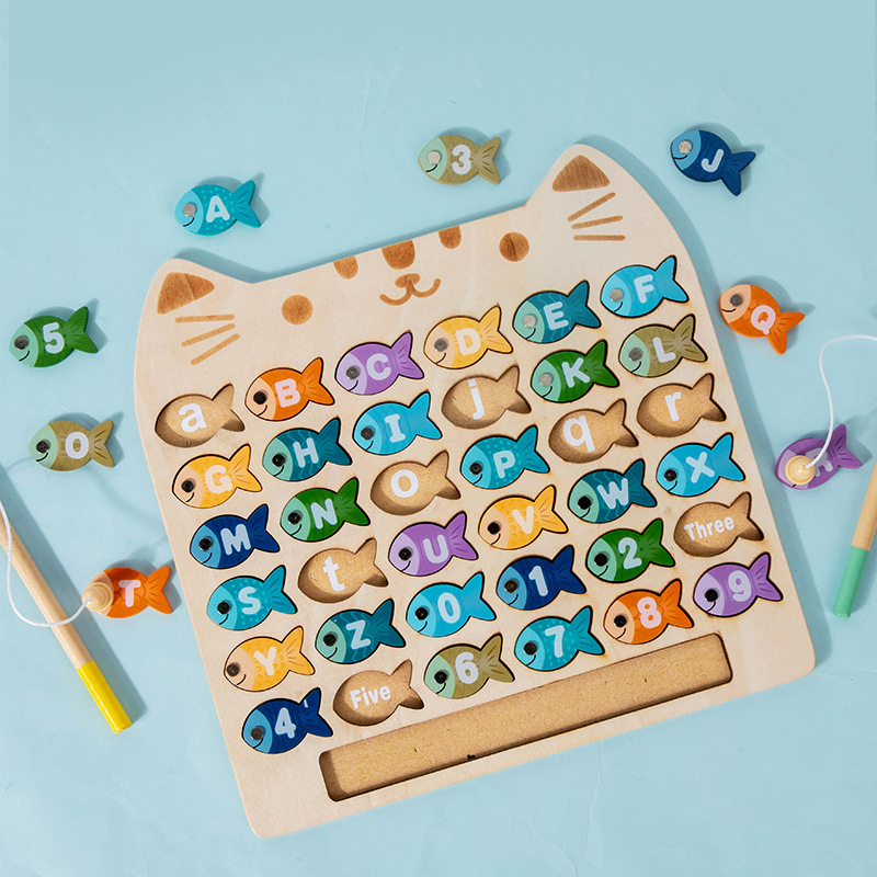 나무 자석 낚시 게임 어린이 ABC 숫자 알파벳 매칭  - Abc Kids Early Education 리뷰 및 가격