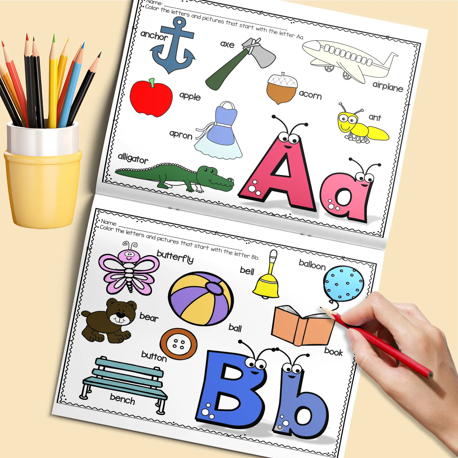 어린이를 위한 알파벳 색칠하기 책, 유아용 ABC 알파 - Learning Workbook Preschool 리뷰 및 가격