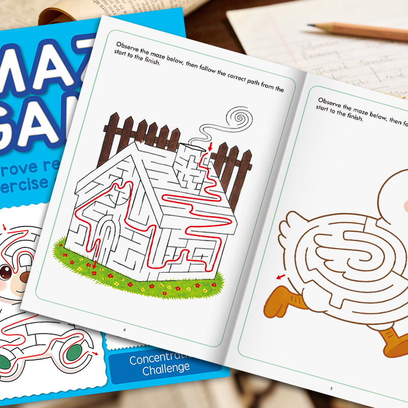 어린이용 미로책, 미취학 아동 학습 활동, 두뇌 발달  - Learning Workbook Preschool 리뷰 및 가격