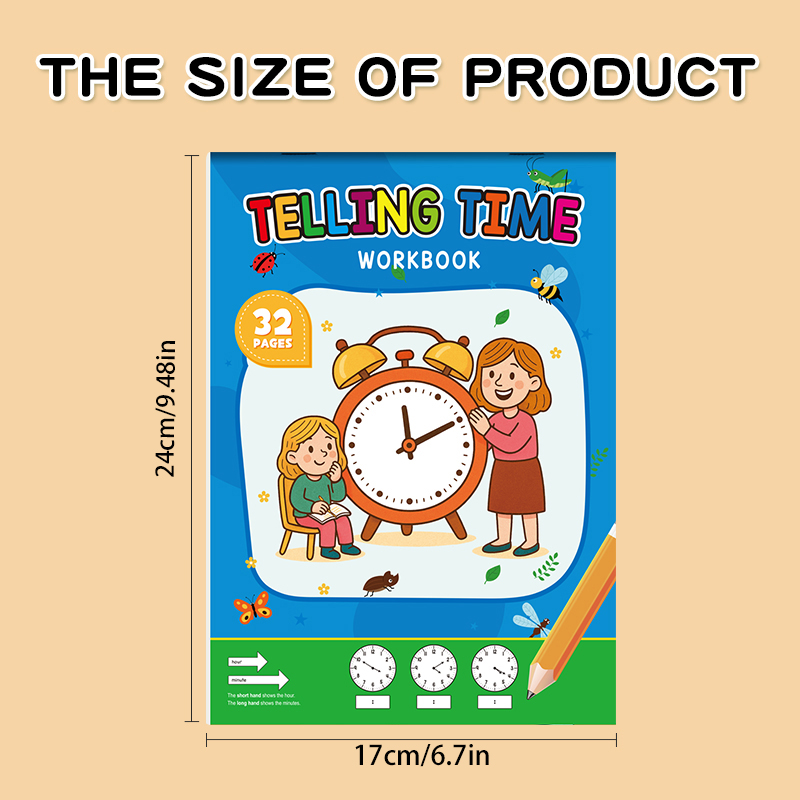 시계 연습 워크북, 학교와 집에서의 시간 읽기 활동에  - Learning Workbook Preschool 리뷰 및 가격