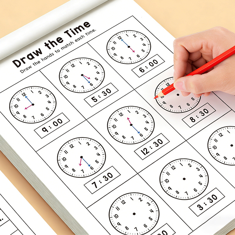 시계 연습 워크북, 학교와 집에서의 시간 읽기 활동에  - Learning Workbook Preschool 리뷰 및 가격