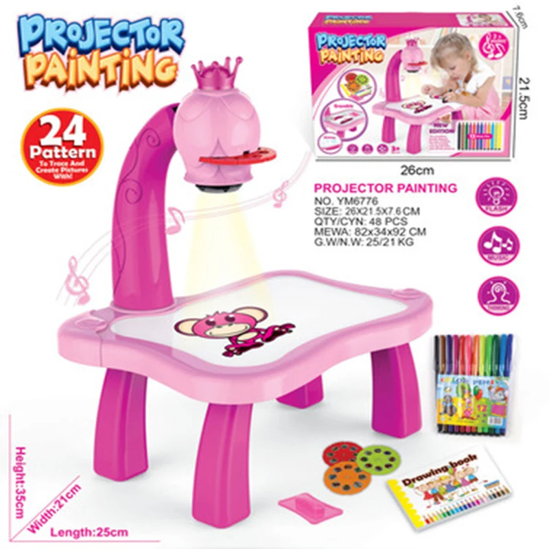 아기 프로젝션 드로잉 보드 어린이 조기 교육 미술 드로 - Drawing Projector Kids 리뷰 및 가격